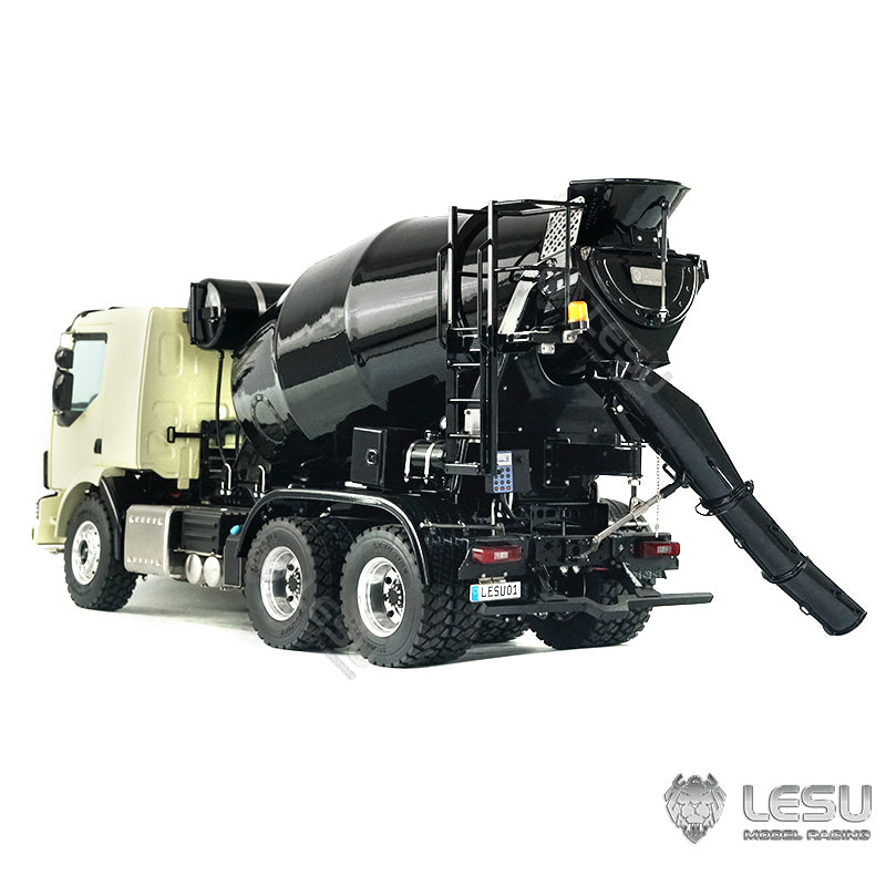 LESU 1/14 6x6 Metal Remote Controlled Unpainted Concrete Car Mixer Truck Construction Vehicle Model Light Sound System Servo ESC