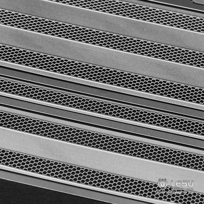 LESU Metal Front Grid Fence Honeycomb Square Grille for 1/14 Scale RC Tractor Truck Remote Control Model DIY Ornament Accessories