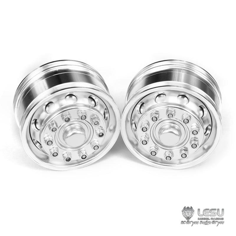 LESU Metal Front Wide Wheel Hub DIY Spare Part Suitable for RC 1/14 Unpower Axle Model Tractor Truck Radio Controlled Cars