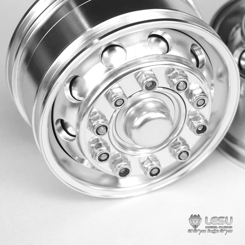 LESU Metal Front Wide Wheel Hub DIY Spare Part Suitable for RC 1/14 Unpower Axle Model Tractor Truck Radio Controlled Cars