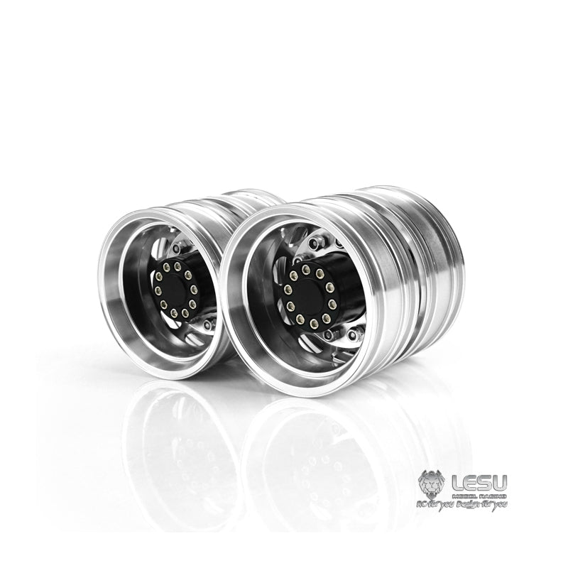 LESU 2PCS Rear Wheel Metal Hub Hexagon DIY Spare Part Suitable for Model Radio Controlled Tractor Truck 1/14 RC Car Model