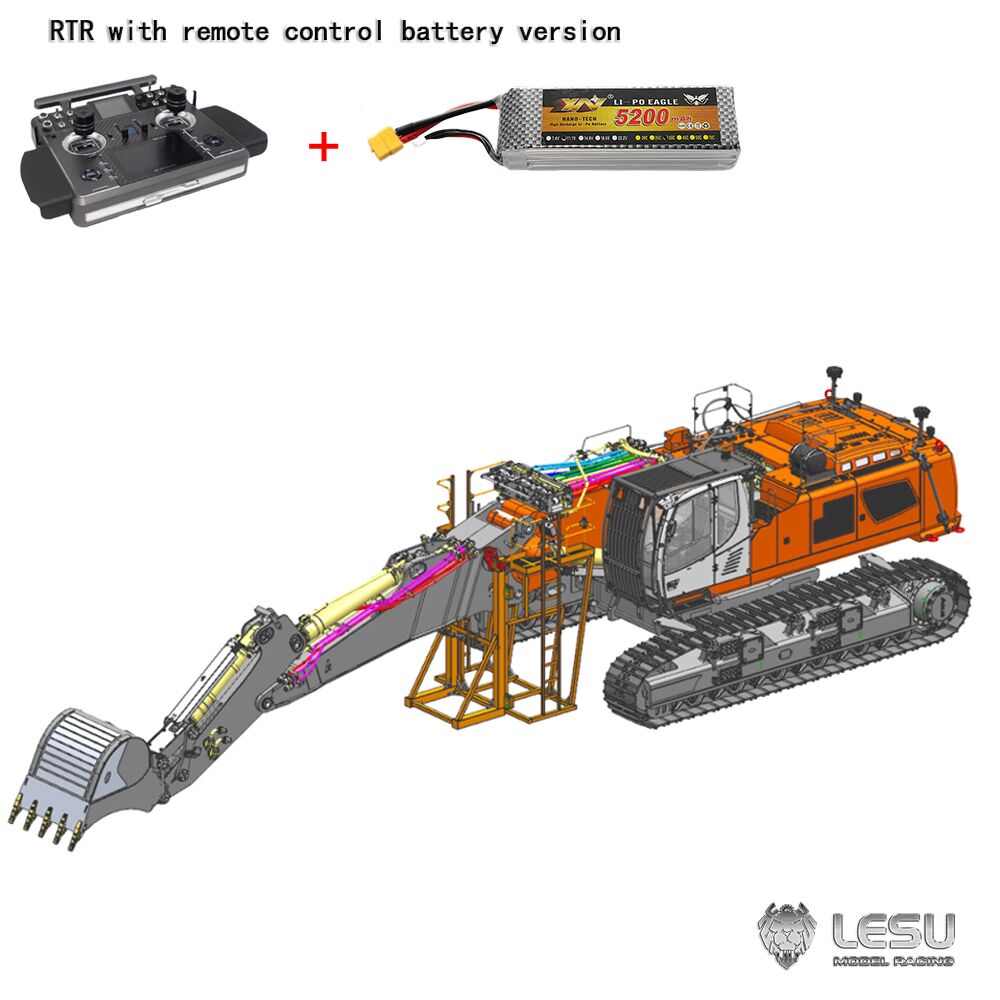 Pre-sale LESU 1/14 LR960 Full Hydraulic Excavator RC Digger Radio Control Construction Vehicle RC Metal Model