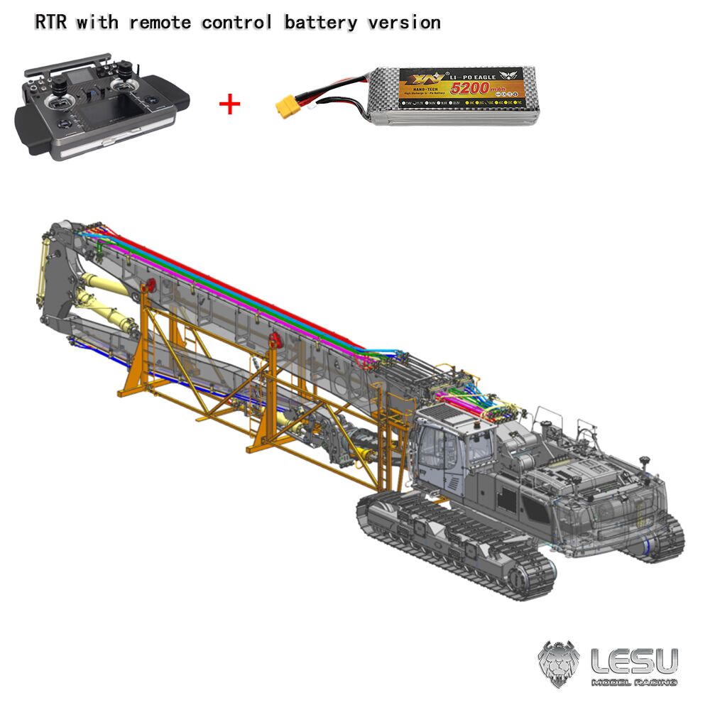 Pre-sale LESU 1/14 LR960 Full Hydraulic Excavator RC Digger Radio Control Construction Vehicle RC Metal Model