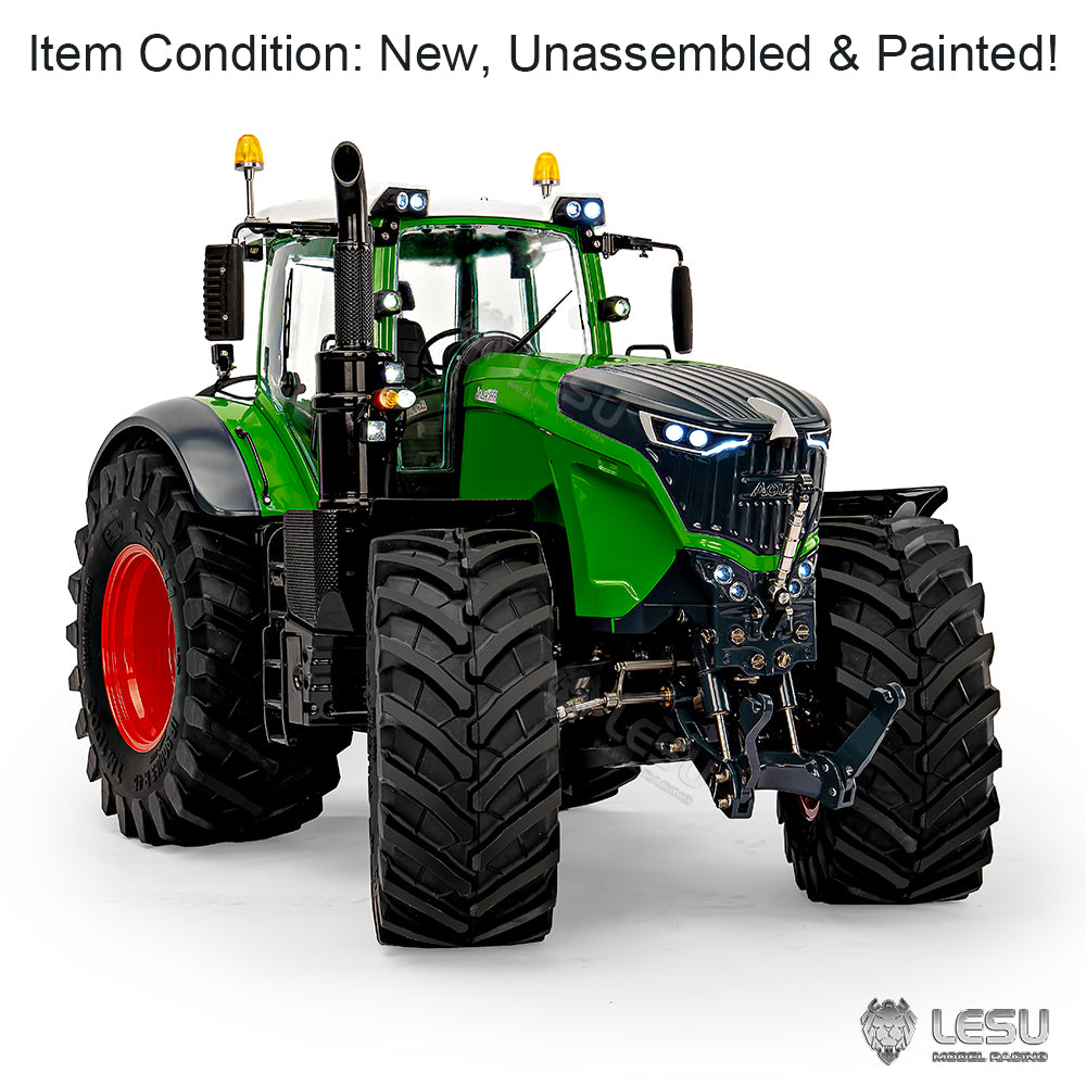 IN STOCK LESU 1/14 4X4 AOUE 1050 Metal Hydraulic RC Tractor Remote Control Car Model Kits Simulation Vehicle Model DIY Light