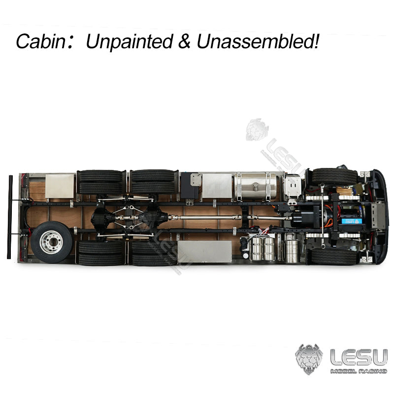 LESU 1/14 RC Flatbed Timber Truck VM FE Remote Control Lorry 2Speed Car 6x4 Metal Chassis RWD Model Vehicle Light Sound Motor