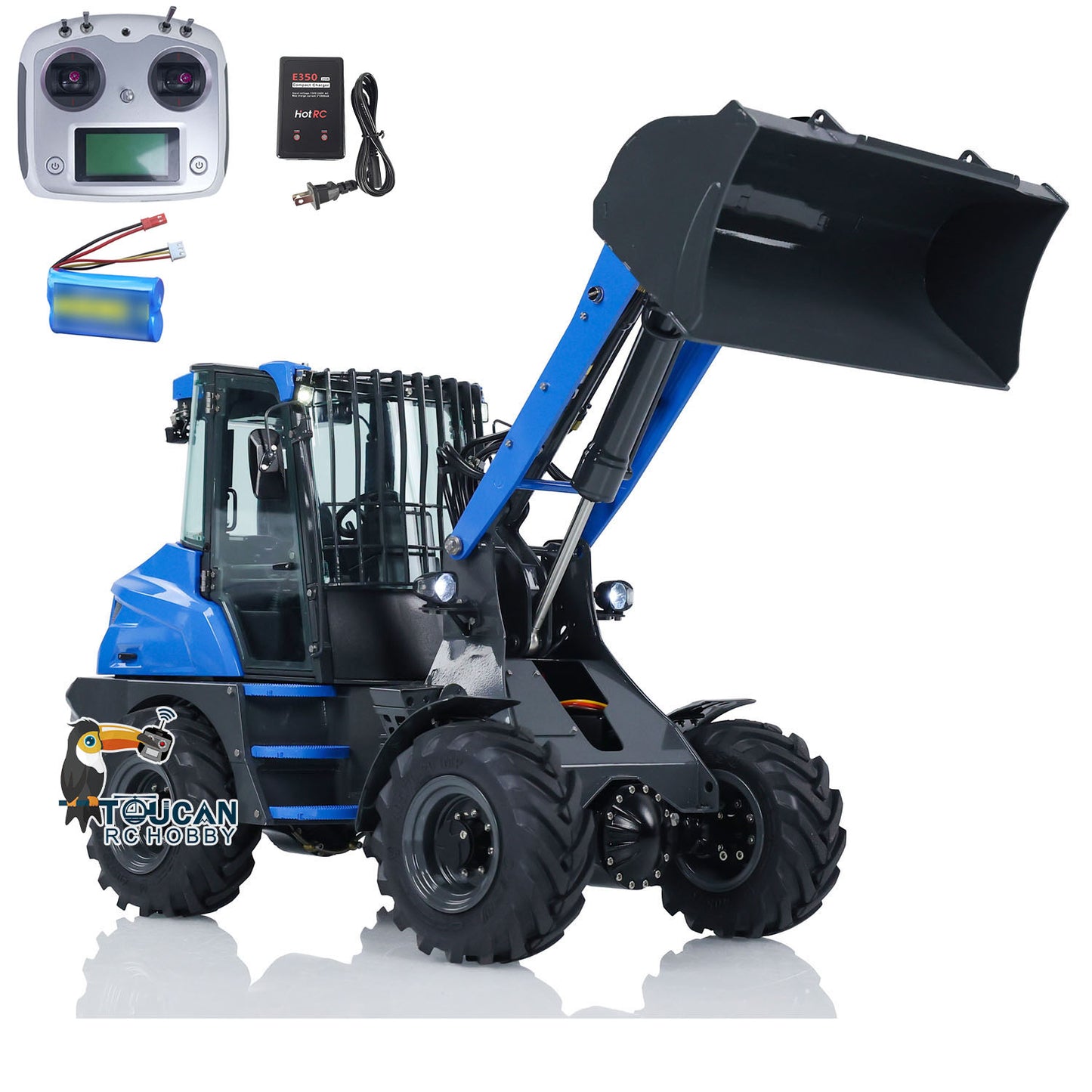 LESU 1/14 RC Hydraulic Loader AOUE MCL8 Construction Tipper Model With Sound Radio Control 4 TH Reversing Valve Rear Hook