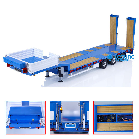 IN STOCK Metal Trailer for LESU 1/14 Hydraulic RC Truck Radio Control Tractor Construction Vehicle Hobby Model Lifting Tailboard RTR Verison