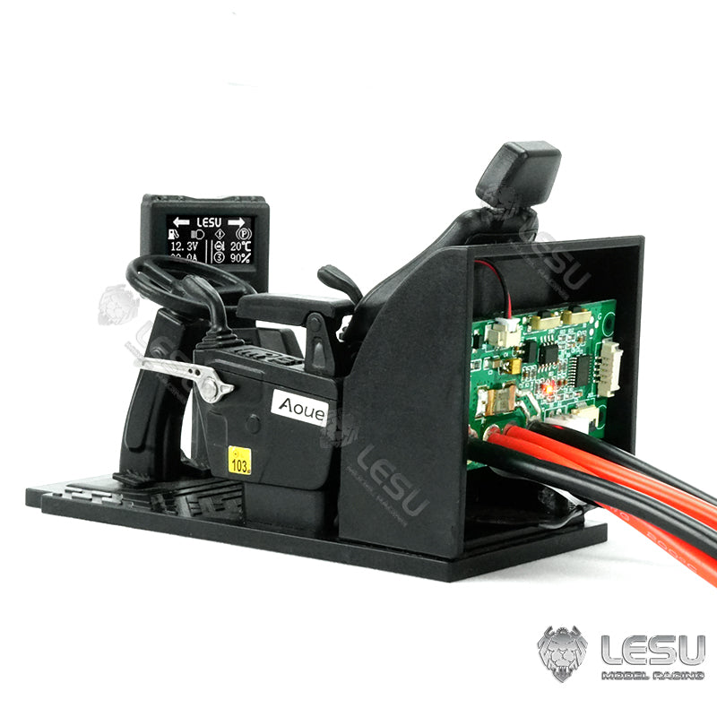 LESU 1/14 RC Metal Hydraulic Aoue ET30H Wheeled Painted Excavator Liquid Crystal Display Motor Servo ESC Light Sound Smoke Unit