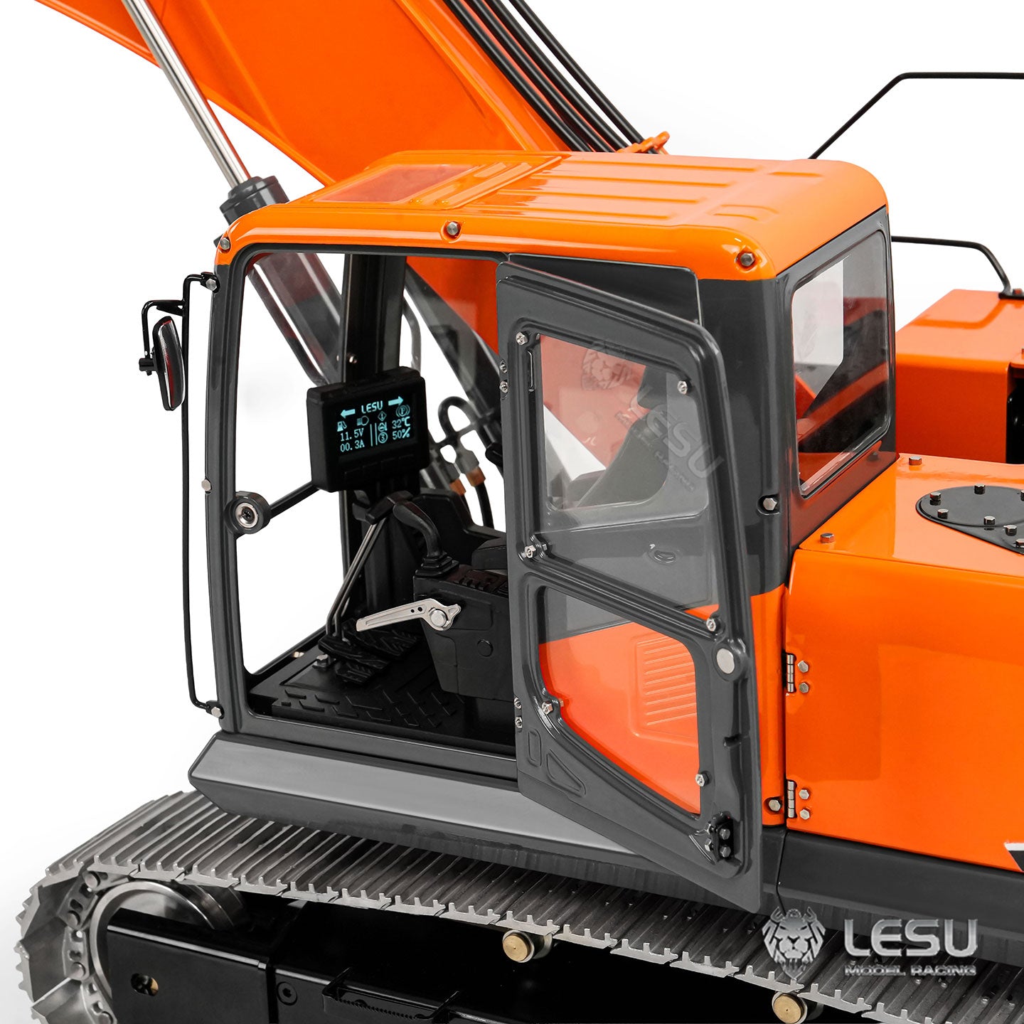 IN STOCK LESU 1/14 RC 90% Metal Hydraulic Digger Aoue DX350LC Remote Control Excavator Finished Model 3CH Valve Relief Valve 4MPA Pump