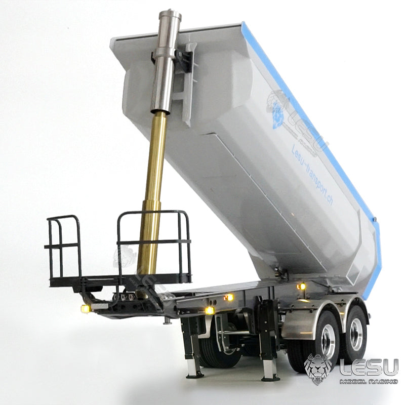 LESU Metal RC Hydraulic Dumper Trailer Pump for 1/14 Scale Tractor Truck Construction Vehicle DIY W/ Electronic Legs