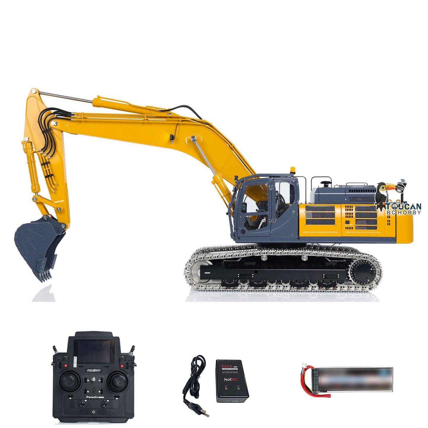 LESU 1/14 Hydraulic RC Excavator AOUE SK500 RTR Metal Digger Model Construction Vehicles 6CH Valve Paladin PL18EV LITE Battery