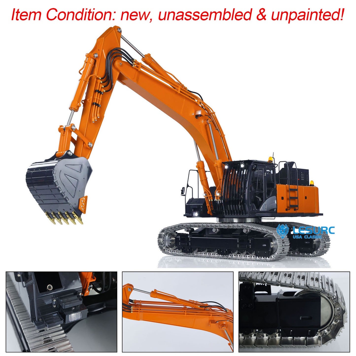 New Released! LESU 1/14 Aoue ZX490 Metal Hydraulic RC Excavator 2Arms 490 Remote Control Digger 6CH Valve