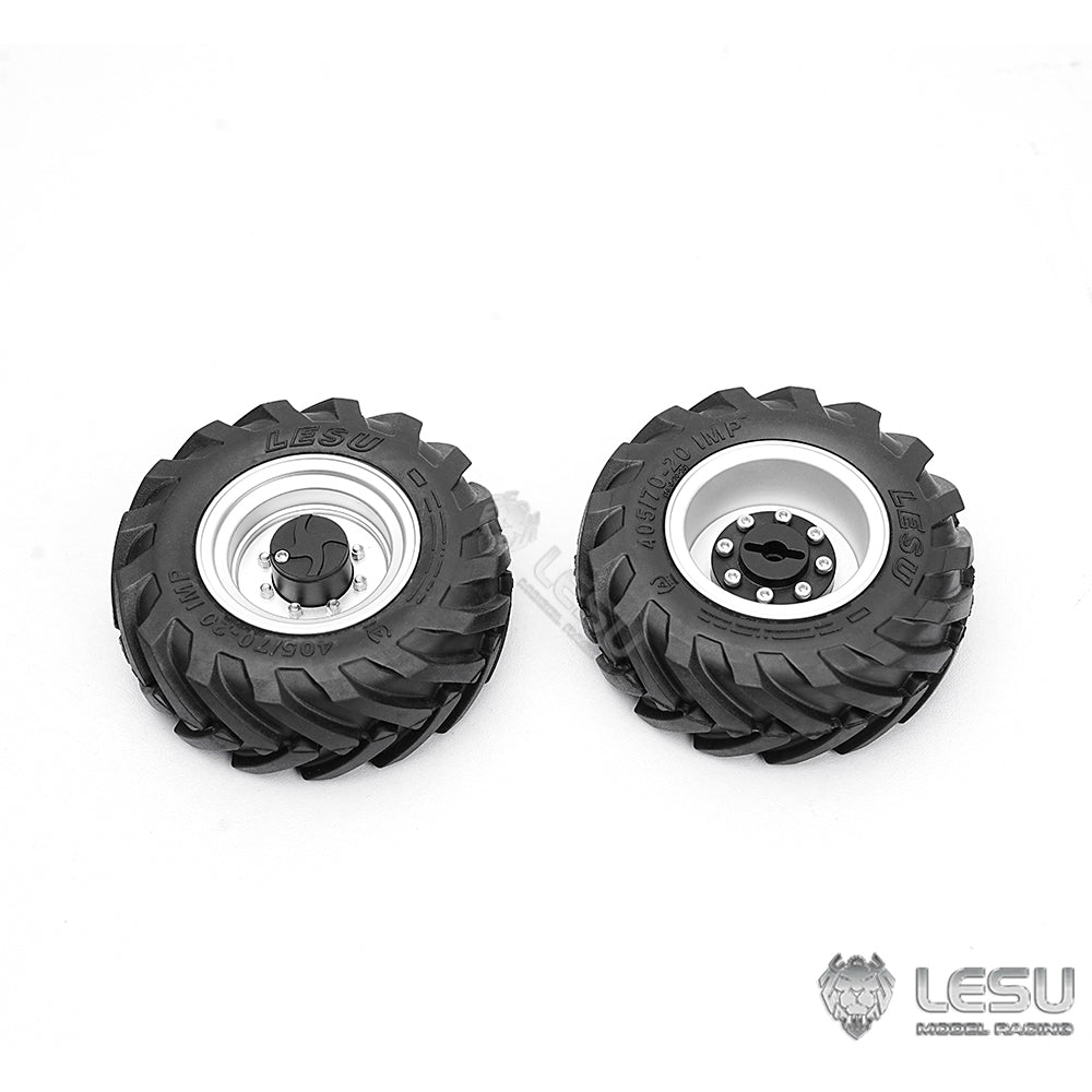1Pair Rubber Tire Tyre Wheel for LESU 1/14 RC Hydraulic Loader AOUE MCL8 AT1050 6MDX Radio Control Tipper DIY Dump Truck Model Car