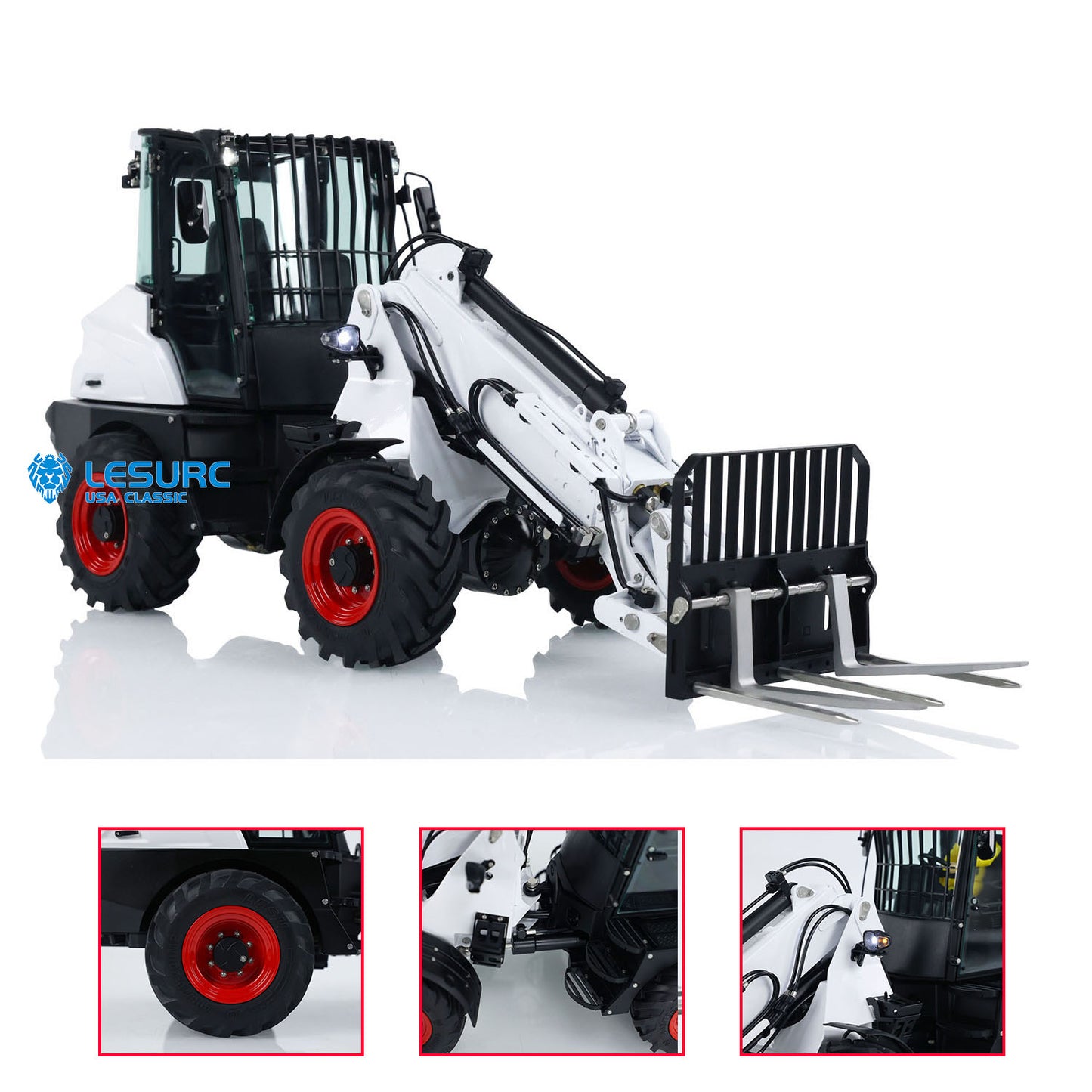 1/14 LESU RC Hydraulic Fork Loader Telescopic Arm Model AT1050 Truck Radio Control Car Construction Vehicles