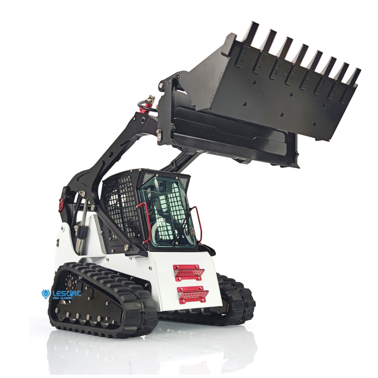 LESU 1/14 Scale Aoue LT5 Metal Hydraulic Tracked Skid-Steer RC Loader DIY Model Lights Motor Servo ESC Accessories Spare Parts