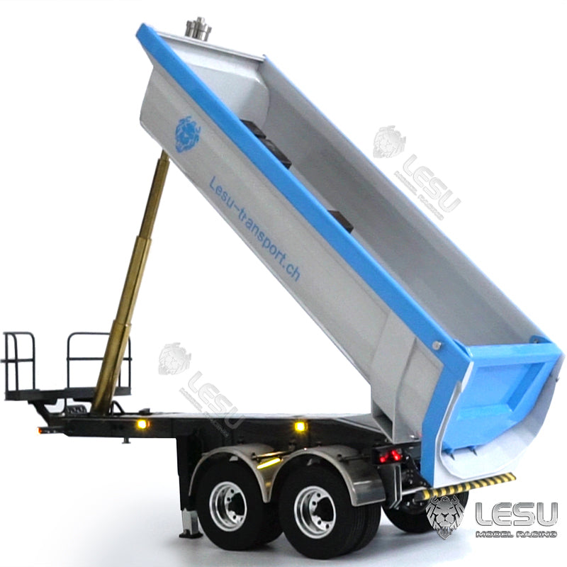 LESU Metal RC Hydraulic Dumper Trailer Pump for 1/14 Scale Tractor Truck Construction Vehicle DIY W/ Electronic Legs