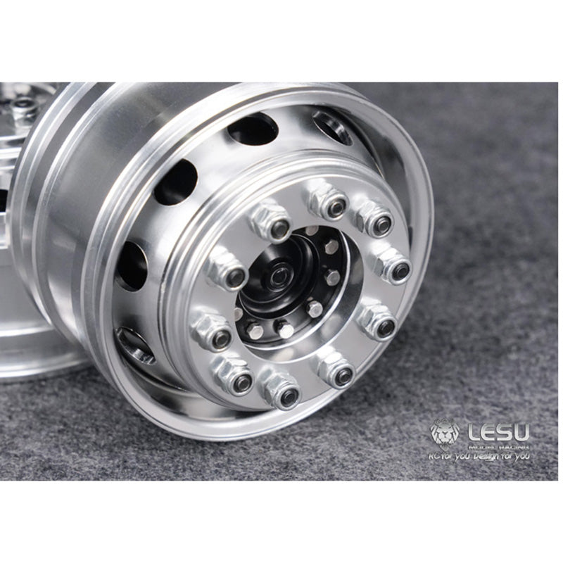 LESU Metal Front Wheel Hub of Powered Unpowered Axles for Tractor Truck 1/14 RC Dumper Trailer Tipper Cars Spare Part