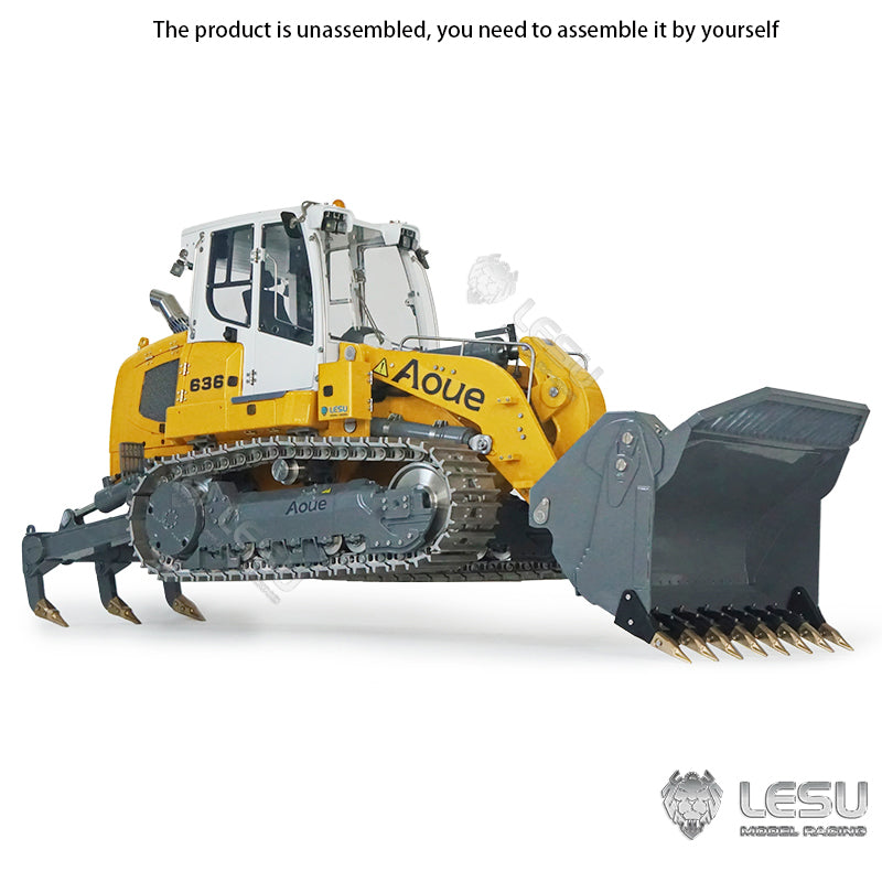 IN STOCK LESU 1/14 Metal Hydraulic Tracked RC Unpainting/Painted Loader W/ Servo ESC Decals Light Sound System 4CH Valve Motor Bucket