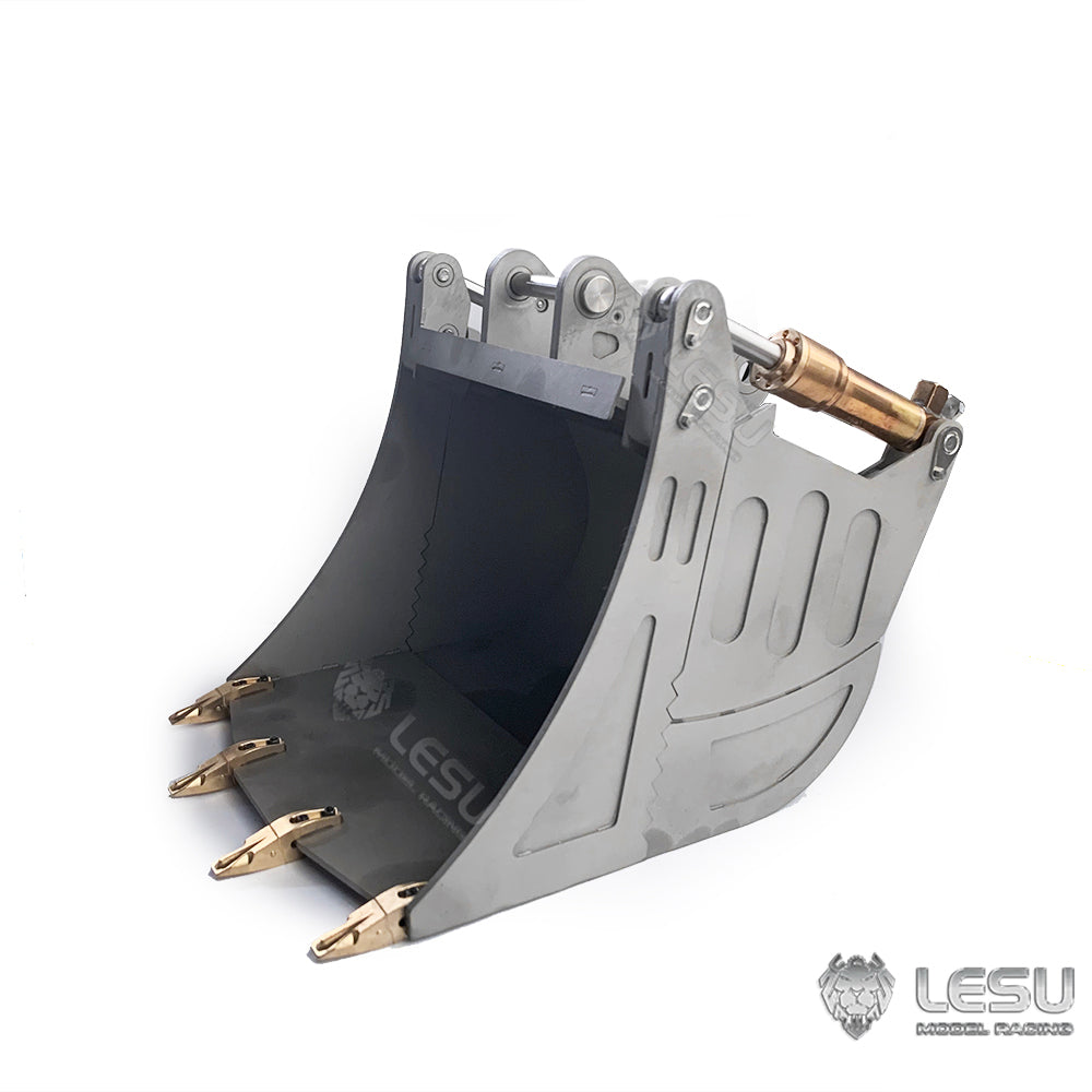 LESU Metal Grab Hammer Hydraulic Tiltable Bucket Ripper Spare Parts For 1/14 RC Aoue ET35 Hydraulic RC Excavator B0006 Model