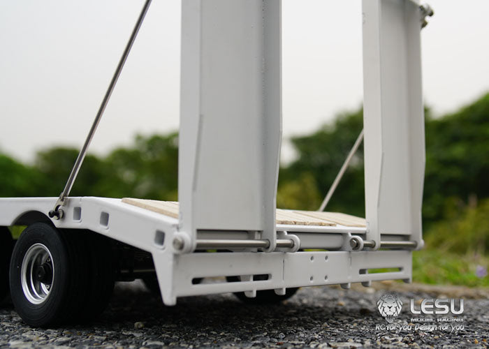 LESU 1/14 Scale RC Metal Trailer Plate for Radio Controlled Construction Truck Vehicle Update Accessory 887.6*190*78MM