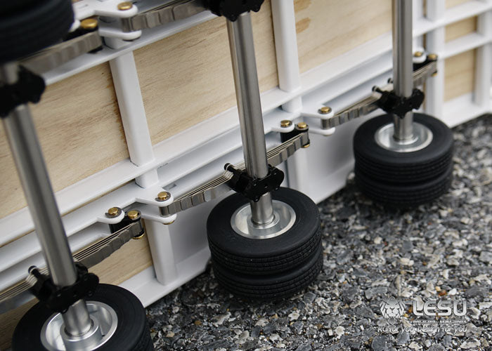 LESU 1/14 Scale RC Metal Trailer Plate for Radio Controlled Construction Truck Vehicle Update Accessory 887.6*190*78MM