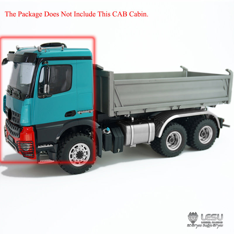 IN STOCK LESU 1/14 Scale Remote Controlled 3348 3Axles 6*6 Dumper Truck Construction Vehicle Model Motor Servo W/O Battery Radio Controller