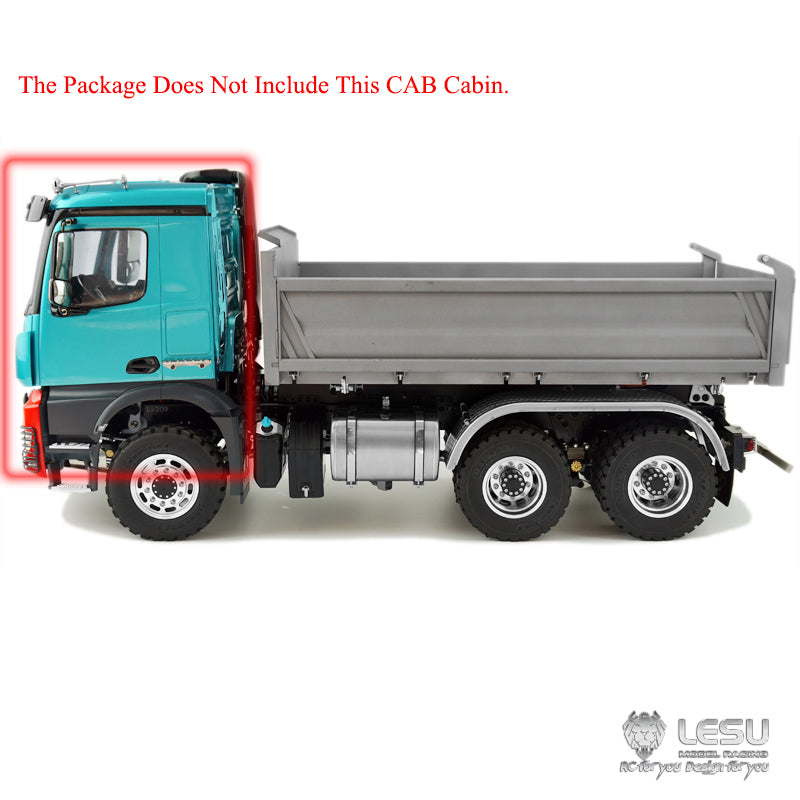 IN STOCK LESU 1/14 Scale Remote Controlled 3348 3Axles 6*6 Dumper Truck Construction Vehicle Model Motor Servo W/O Battery Radio Controller