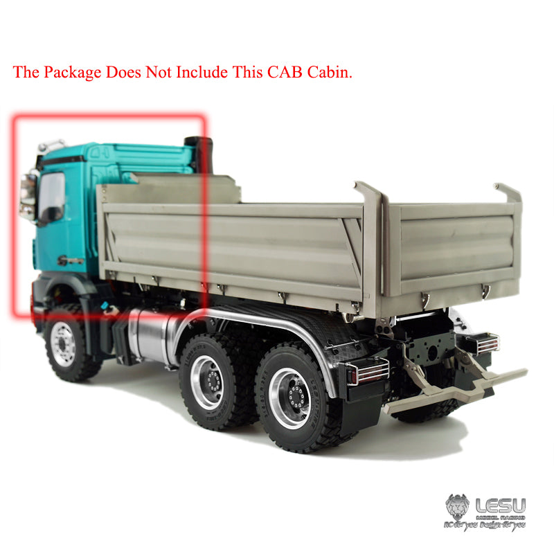 IN STOCK LESU 1/14 Scale Remote Controlled 3348 3Axles 6*6 Dumper Truck Construction Vehicle Model Motor Servo W/O Battery Radio Controller
