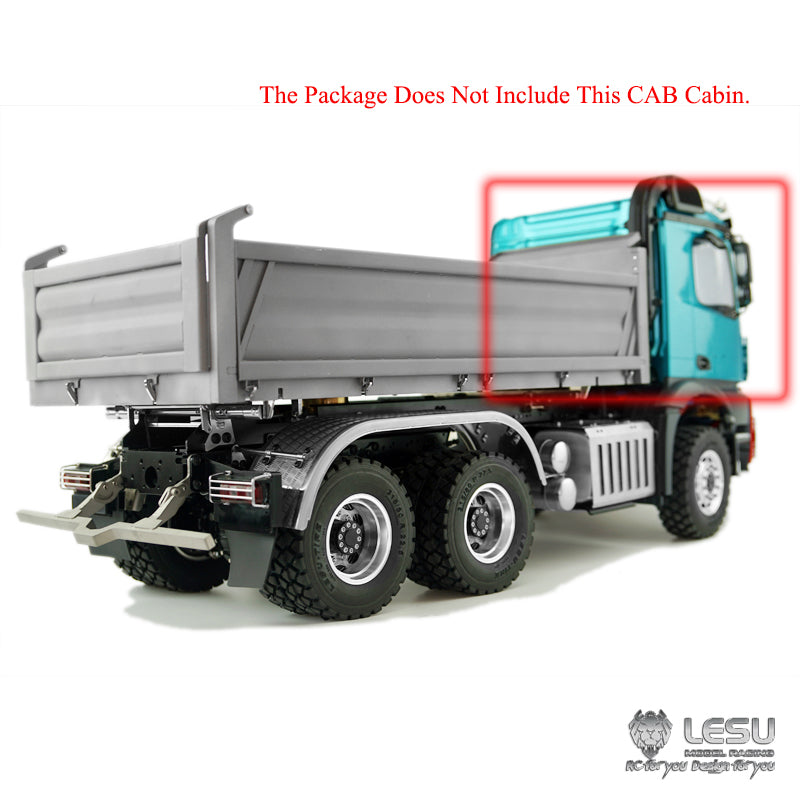 IN STOCK LESU 1/14 Scale Remote Controlled 3348 3Axles 6*6 Dumper Truck Construction Vehicle Model Motor Servo W/O Battery Radio Controller
