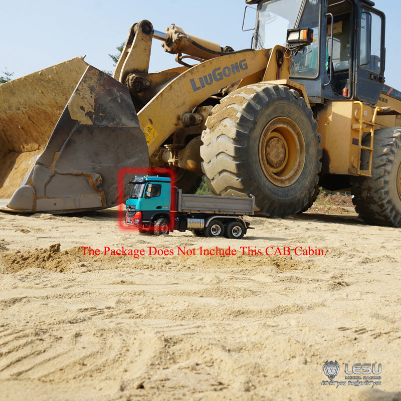 IN STOCK LESU 1/14 Scale Remote Controlled 3348 3Axles 6*6 Dumper Truck Construction Vehicle Model Motor Servo W/O Battery Radio Controller