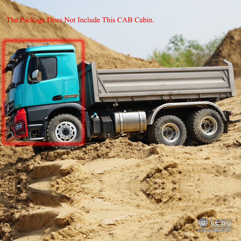 IN STOCK LESU 1/14 Scale Remote Controlled 3348 3Axles 6*6 Dumper Truck Construction Vehicle Model Motor Servo W/O Battery Radio Controller