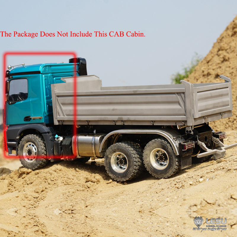 IN STOCK LESU 1/14 Scale Remote Controlled 3348 3Axles 6*6 Dumper Truck Construction Vehicle Model Motor Servo W/O Battery Radio Controller