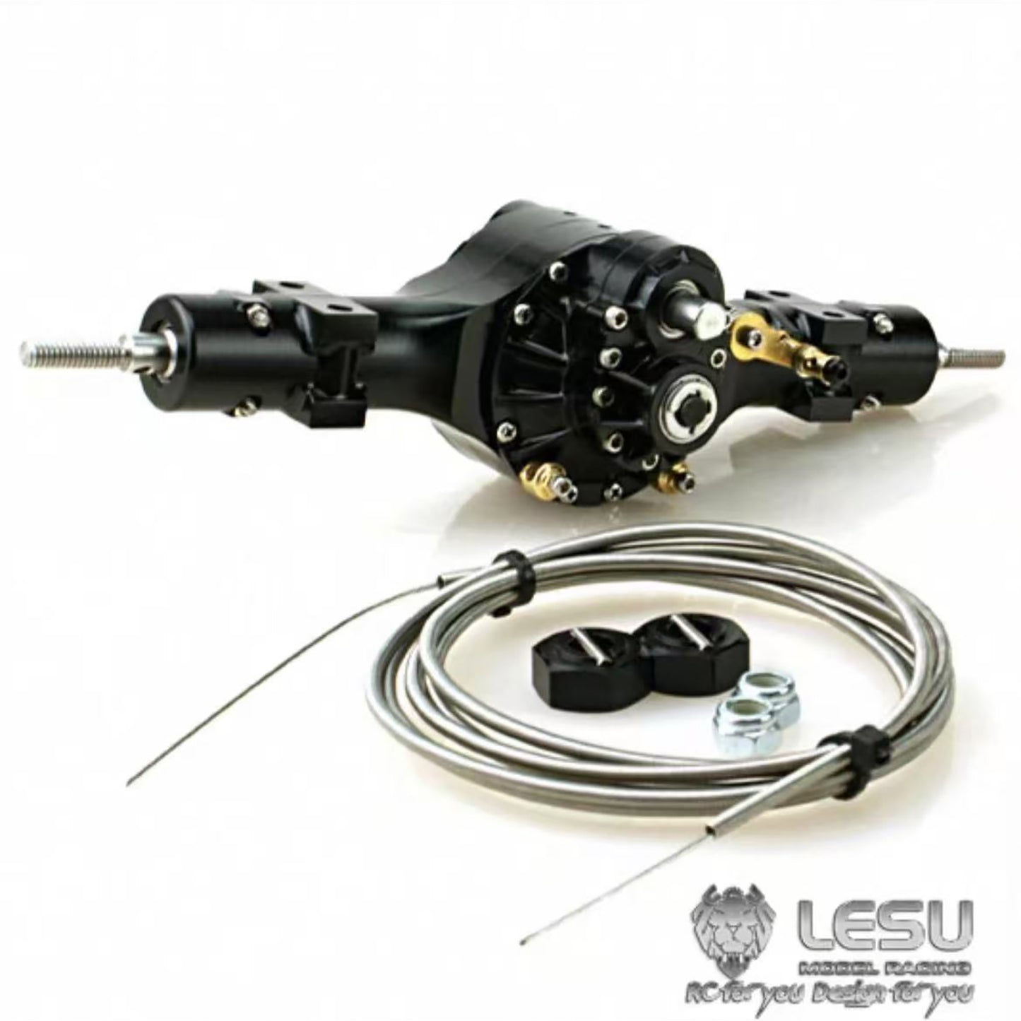 LESU Metal Rear Front Axle Differential Lock for 1/14 Scale Radio Controlled Tractor Truck Model Replacements Accessories