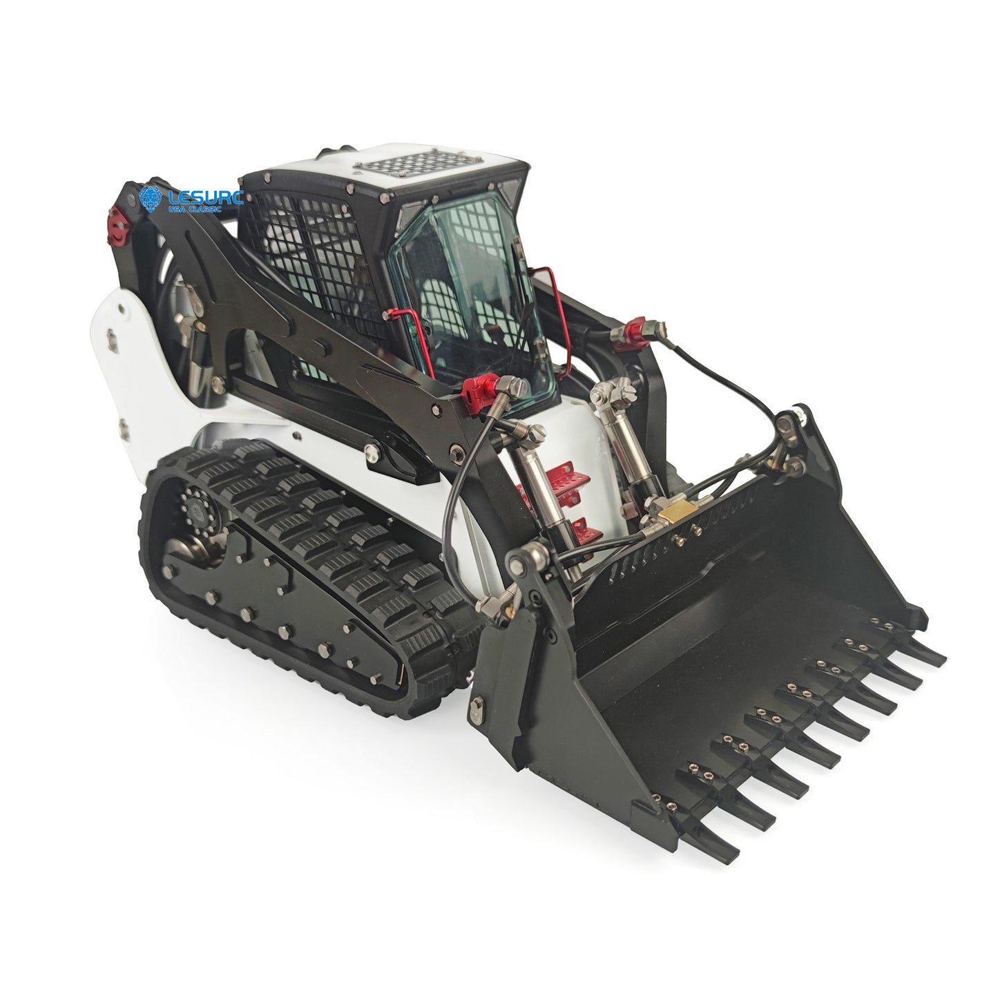 LESU 1/14 Scale Aoue LT5 Metal Hydraulic Tracked Skid-Steer RC Loader DIY Model Lights Motor Servo ESC Accessories Spare Parts