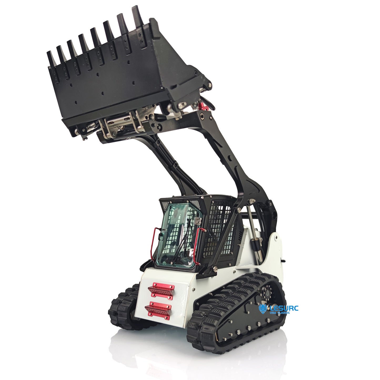 LESU 1/14 Scale Aoue LT5 Metal Hydraulic Tracked Skid-Steer RC Loader DIY Model Lights Motor Servo ESC Accessories Spare Parts