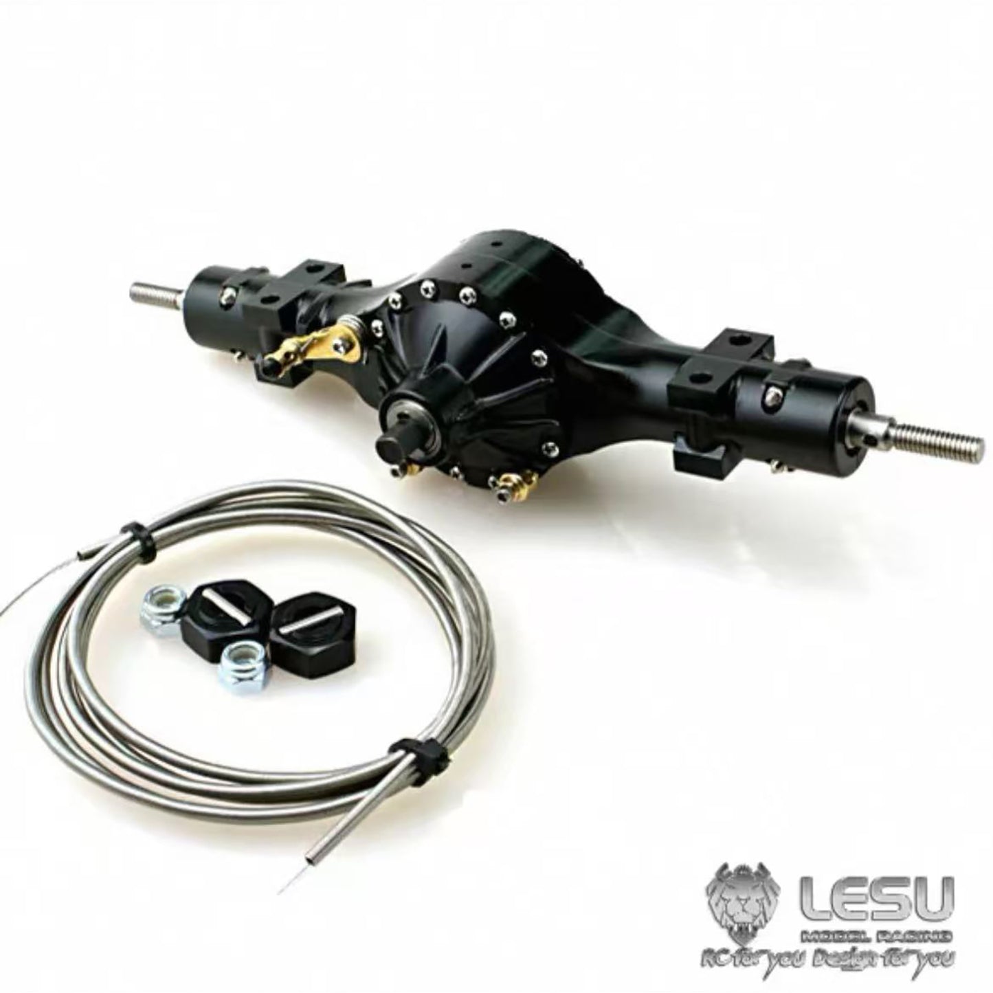 LESU Metal Rear Front Axle Differential Lock for 1/14 Scale Radio Controlled Tractor Truck Model Replacements Accessories