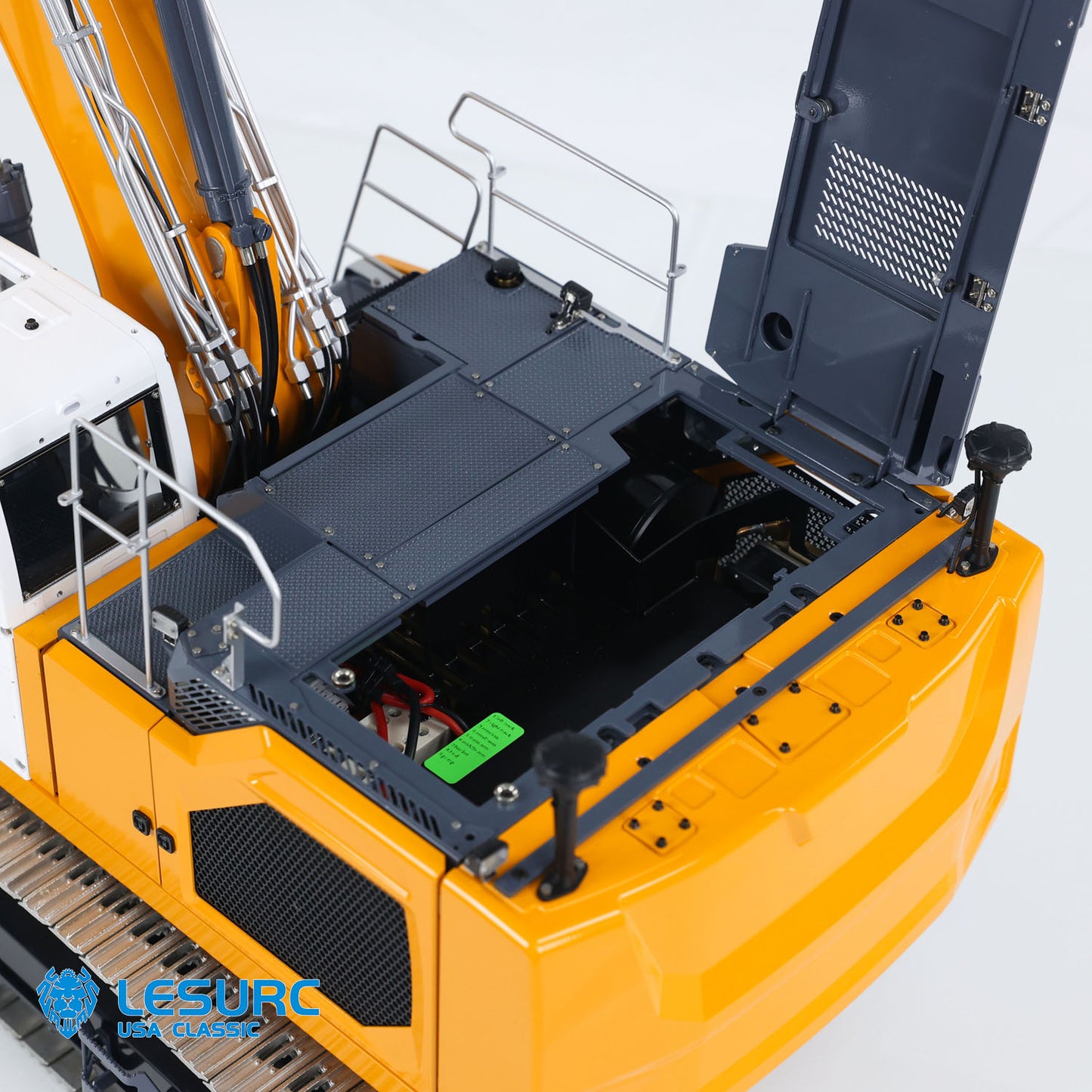 LESU AOUE LR945 Metal 1/14 RC Hydraulic Excavator 3 Arms Digger with Electronic Display PL18EV Lite Radio Controller