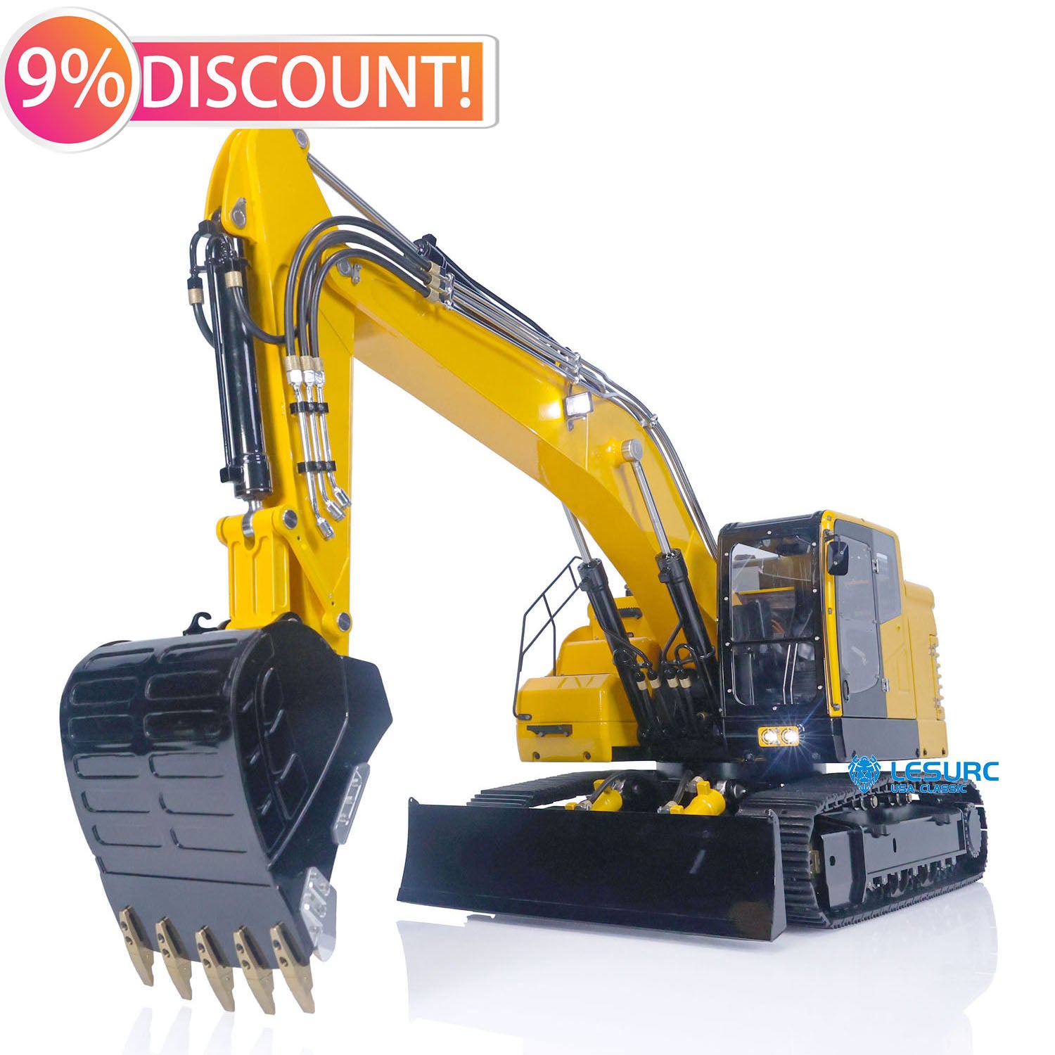 LESU 1 14 RC Hydraulic Excavator ET26L 2 Arms Remote Control Metal Dig LESU RC USA