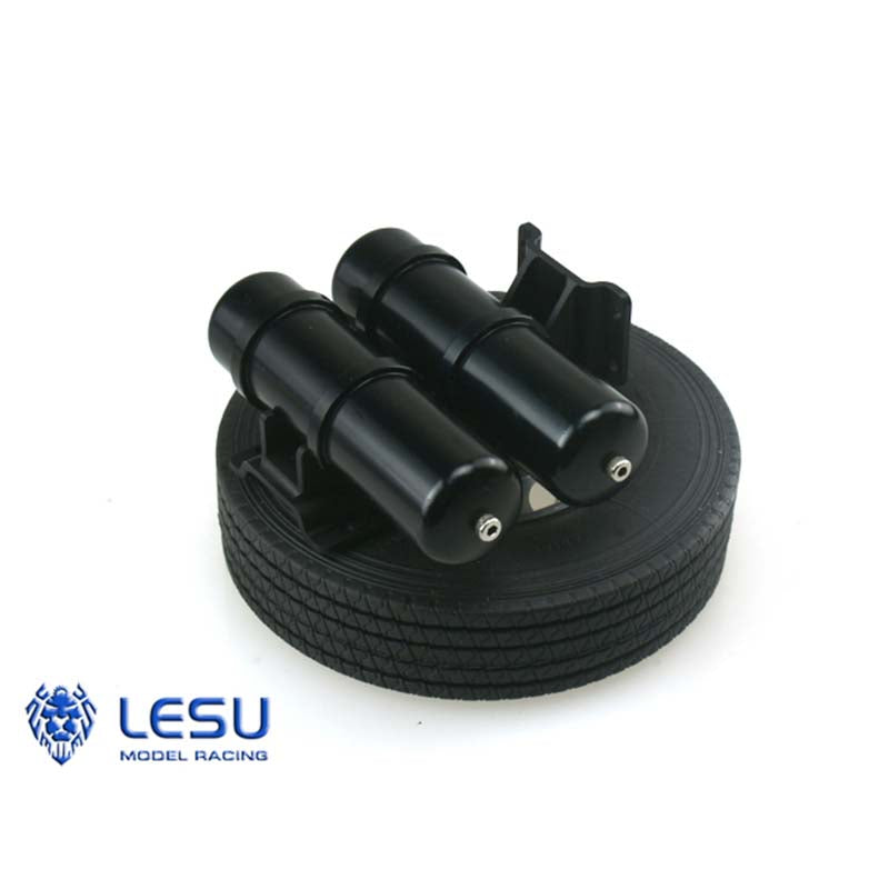 LESU 1/14 Rear Lights Exhaust Box Metal Pedal Second Plate Set ABS Plastic Car Body for RC Tractor Truck DIY Model Part