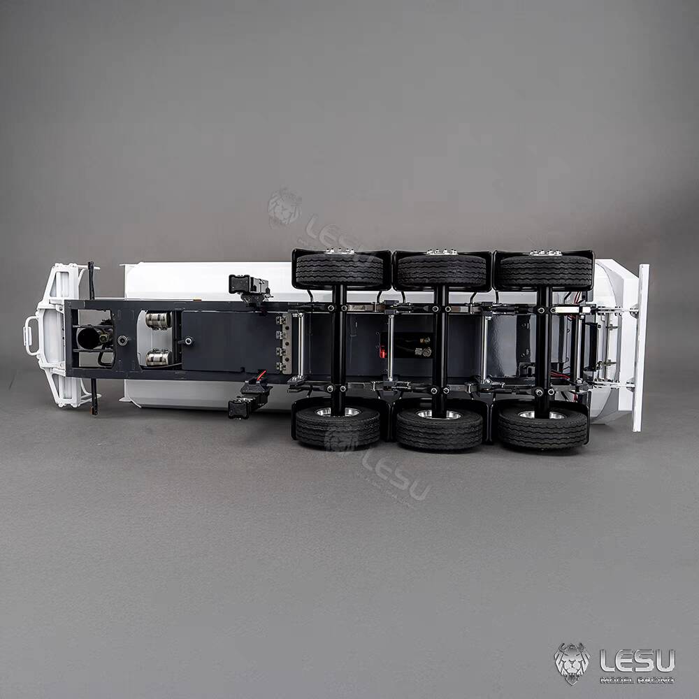 LESU 3Axles Metal 1/14 RC Hydraulic Dump Trailer for TAMIYA Tractor Truck Radio Controlled Lorry Car R620 R770S FH12 Vehicle