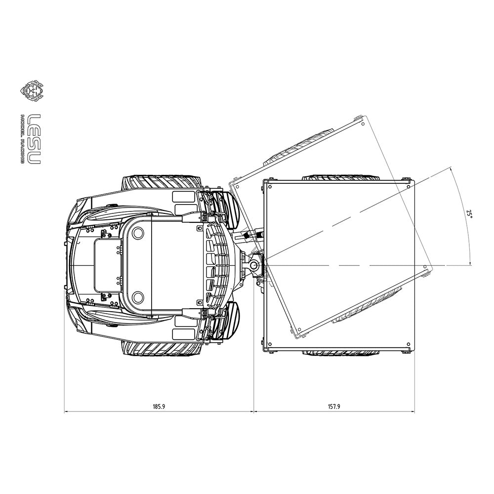 LESU 6MDX-B 1/14 Metal Hydraulic 4x4 RC Dump Truck with Differential Lock Axles Sound Light System for Engineering Vehicle Enthusiast