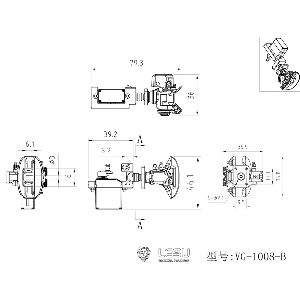 LESU Metal Electric Rear Hook Tail Hooks for TAMIYA 1/14 RC Tractor Truck Dumper Trailer Cars Model