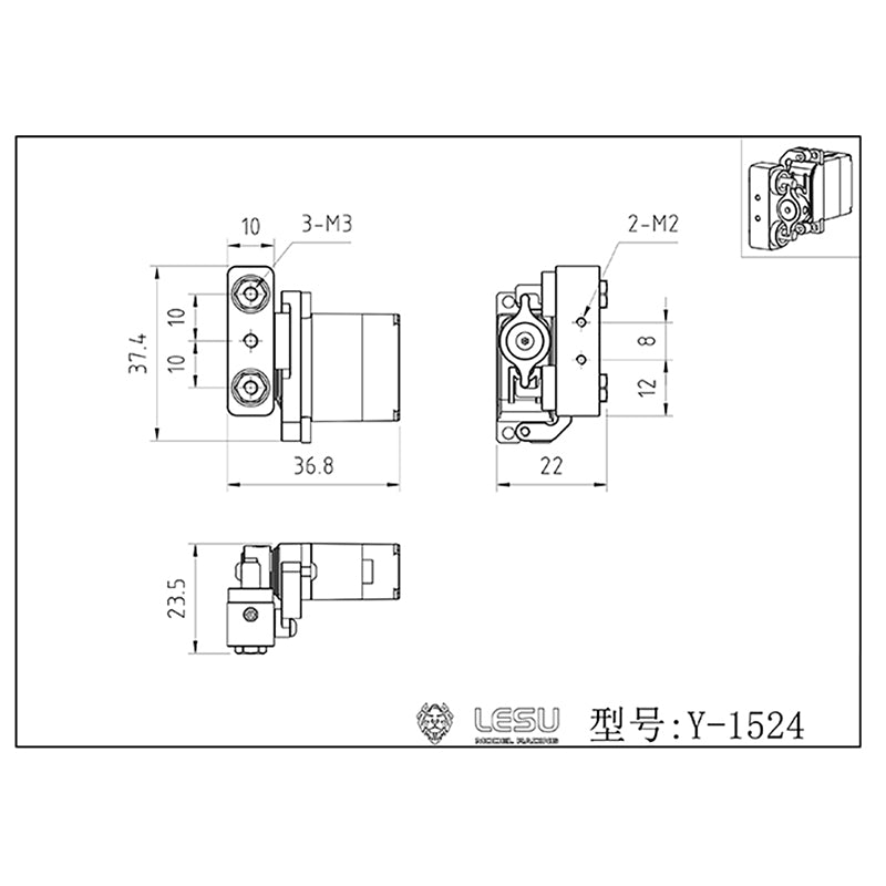LESU Hydraulic System Switch Valve for DIY 1/14 RC Loader Excavator Construction Vehicles Trucks Car Parts