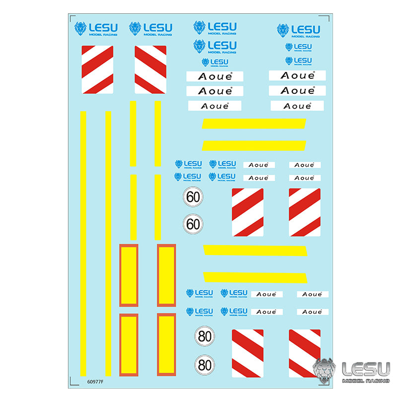 LESU Decal Sticker for 1/14 Scale Remote Construction Tractor Truck Dumper Tractor Model Decorative Parts Hydraulic Plate