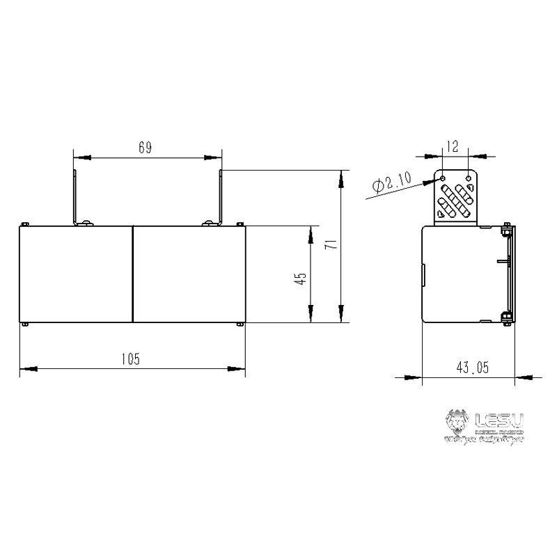 LESU HO700 1/14 6*4 Flatbed Lorry Trailer Truck A0004 with 540 Brushed Motor 2Speed Transmission for Construction Vehicle Hobby Builders