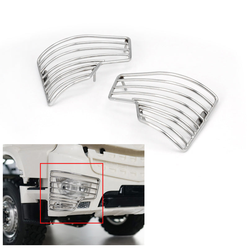 LESU Front Light Protected Cover for Upgrade Refit RC TAMIYA 1/14 3348 Dumper 3363 Truck Model