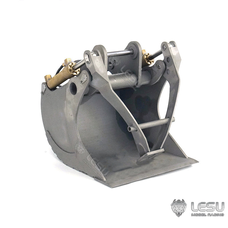 1/14 Hydraulic Metal Upgraded Accessories Hammer Ripper Bucket Tree Digging Tool Rack for LESU RC Excavator B0001 374F Shovel