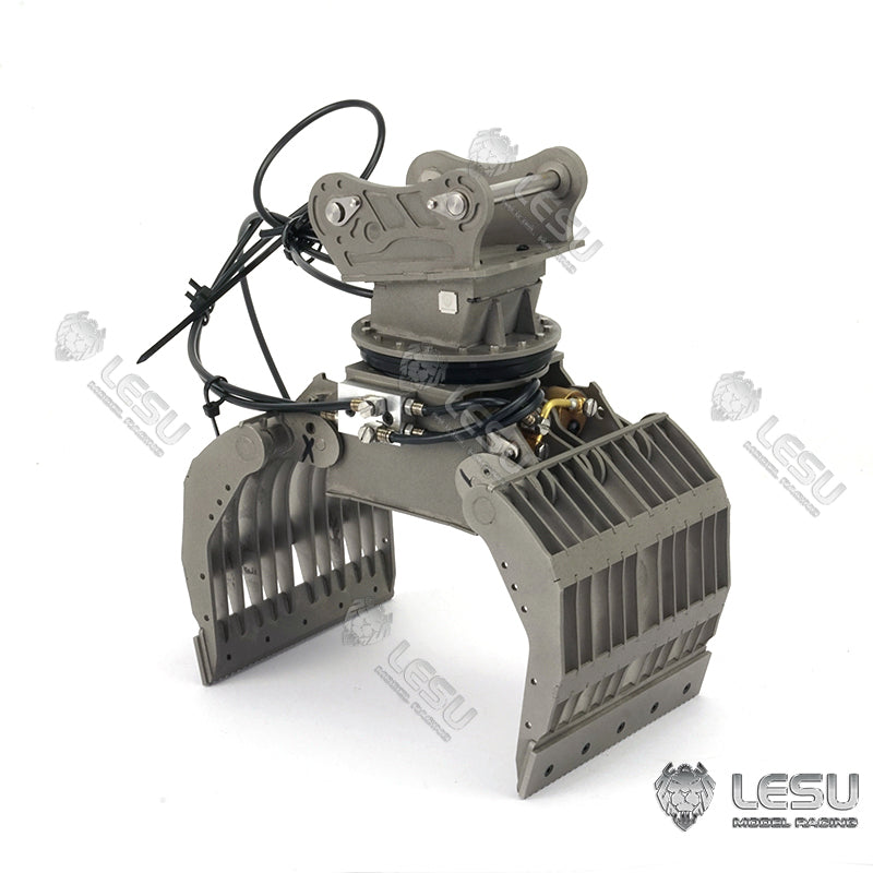 1/14 Hydraulic Metal Upgraded Accessories Hammer Ripper Bucket Tree Digging Tool Rack for LESU RC Excavator B0001 374F Shovel