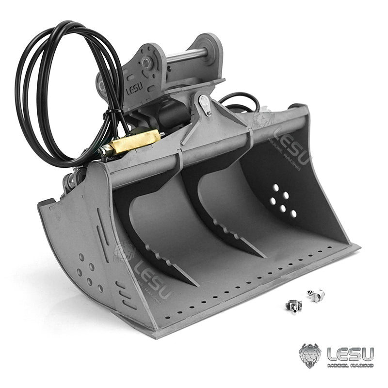 LESU 1/14 374 374F Hydraulic Excavator W/ Light Systeam Servo Motor ESC Optional Accessories Metal Grab Hammer Ripper Bucket
