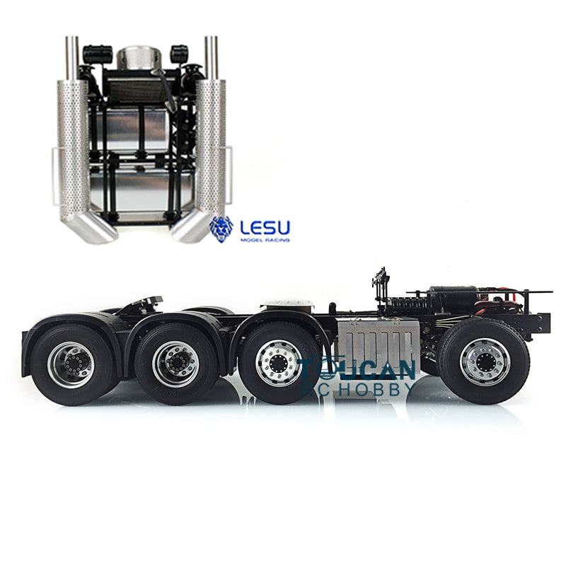 LESU 1/14 8*8 Heavy-duty Metal Chassis Radio Control Highline Tractor Truck 56348 3363 1851 Model W/ 3 Speed Gearbox Servo Motor